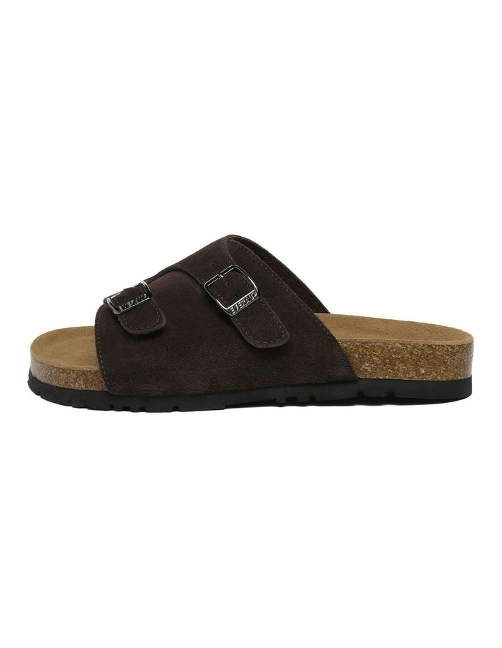 Alexis Adjustable Strap Slides in Chocolate image 4