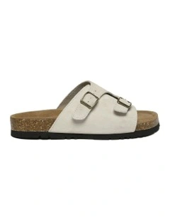 Alexis Adjustable Strap Slides in Sand