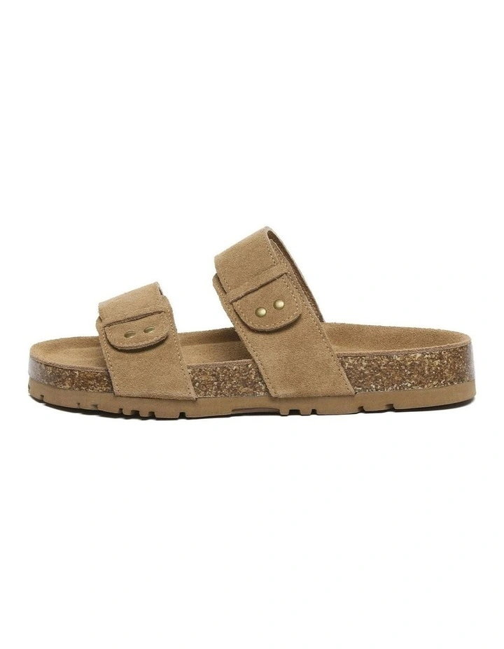 Aurelia Double Strap Slides in Chestnut image 4