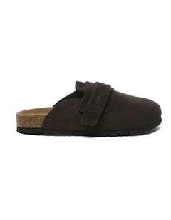 Skyler Double Adjustable Strap Embossed Clog in Chocolate