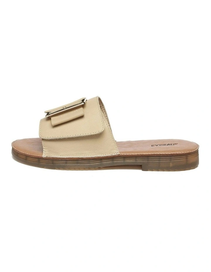 Bera Leather Buckle Ultra Soft Flats in Nude image 4