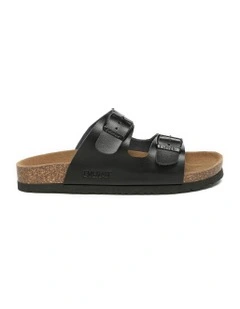 Mick Sandal Slides in Black