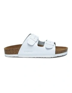 Mick Sandal Slides in White