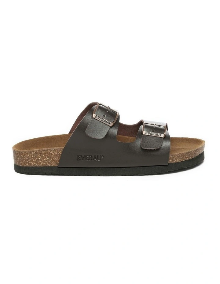 Mick Sandal Slides in Dark Brown image 1