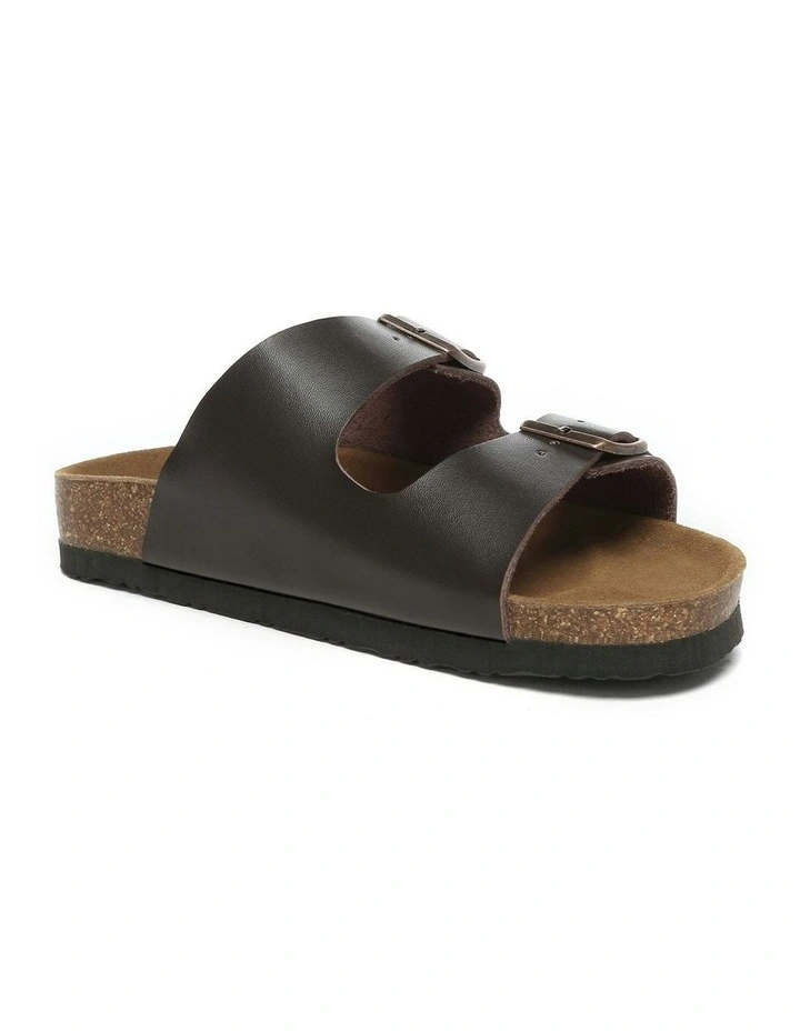 Mick Sandal Slides in Dark Brown image 2