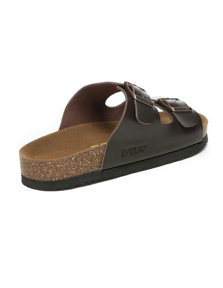 Mick Sandal Slides in Dark Brown image 3