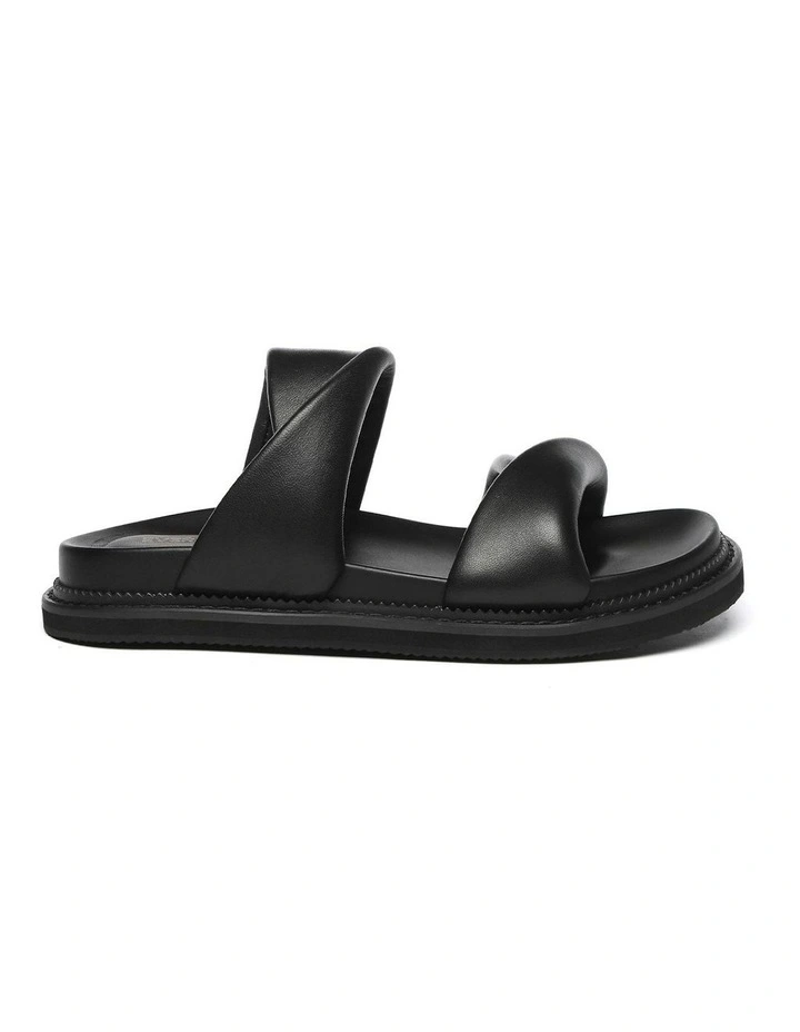 Eloise Paded Twist Sandals in Black image 1
