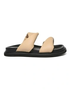 Eloise Paded Twist Sandals in Umber