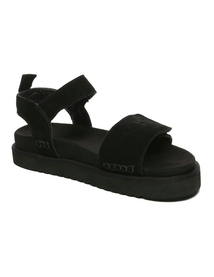 Carla Hook And Loop Sandals in Black image 2
