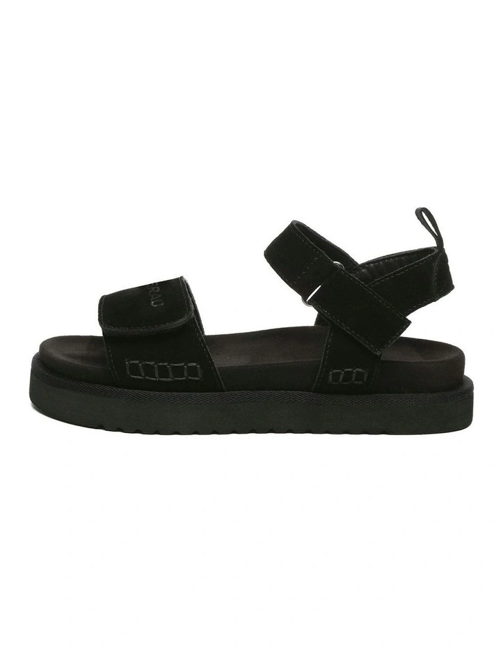 Carla Hook And Loop Sandals in Black image 4