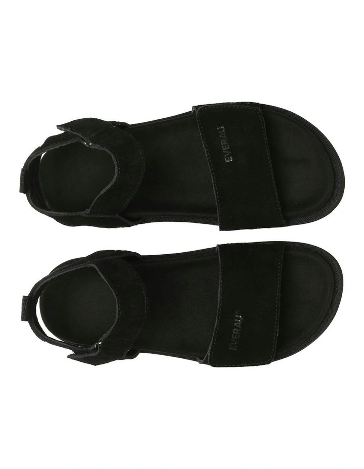 Carla Hook And Loop Sandals in Black image 5