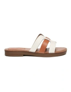 Leather Ultra Soft Flats in Orange