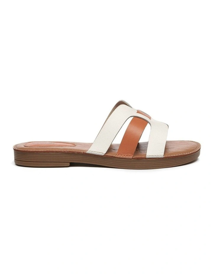 Leather Ultra Soft Flats in Orange image 1