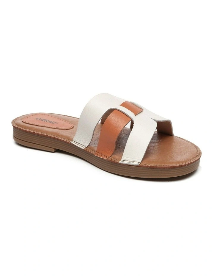 Leather Ultra Soft Flats in Orange image 2