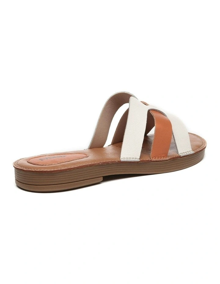 Leather Ultra Soft Flats in Orange image 3