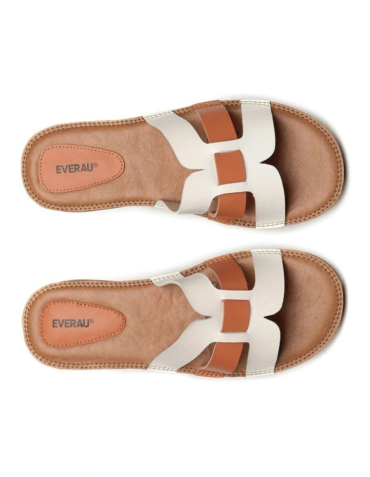Leather Ultra Soft Flats in Orange image 5