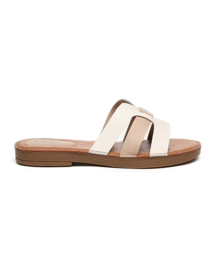 Leather Ultra Soft Flats in Nude image 1