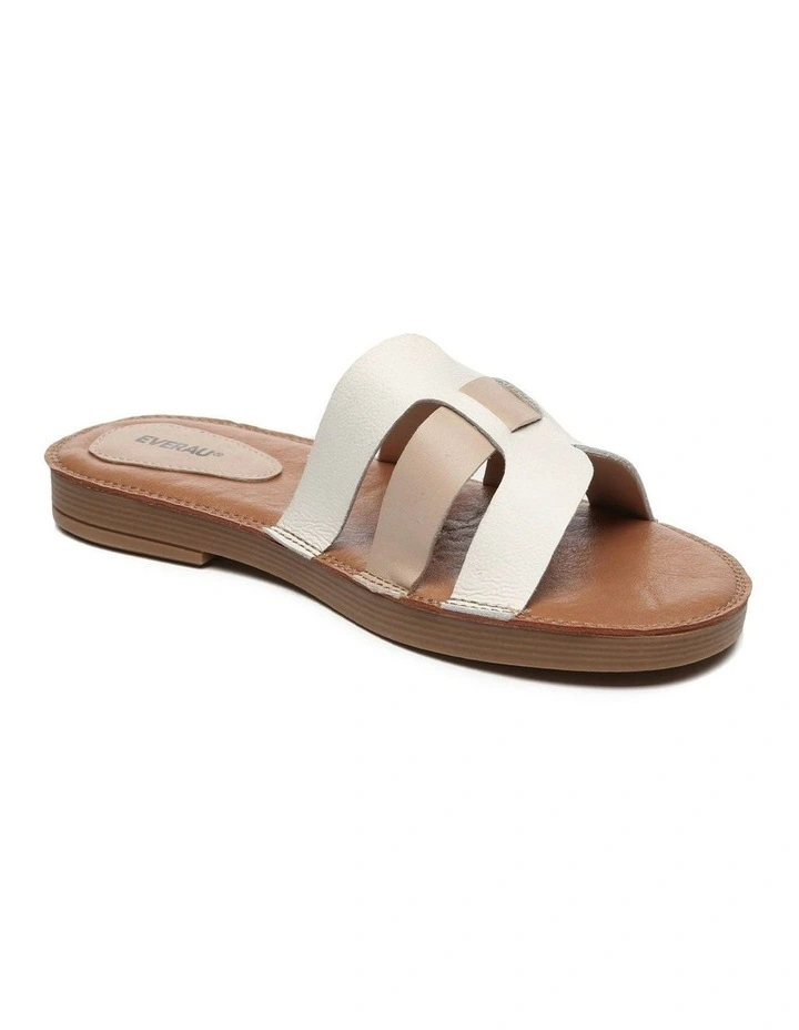 Leather Ultra Soft Flats in Nude image 2