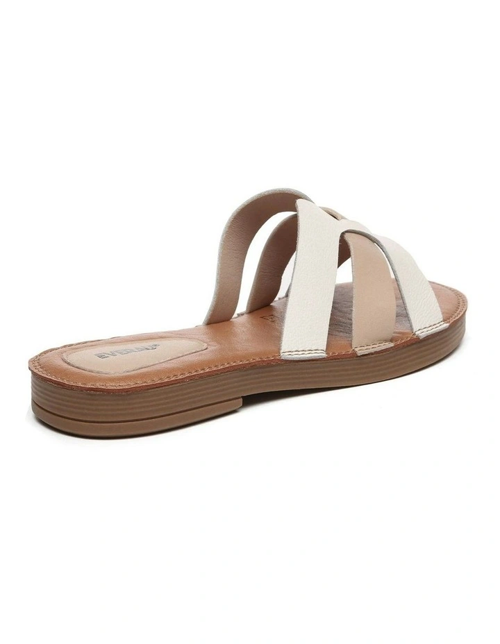Leather Ultra Soft Flats in Nude image 3