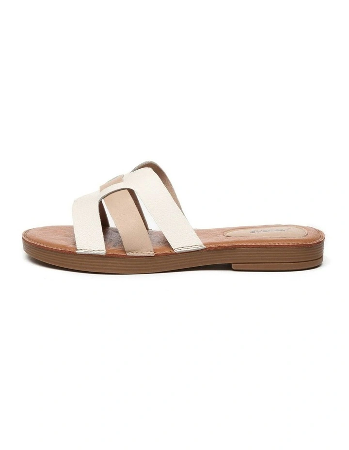 Leather Ultra Soft Flats in Nude image 4