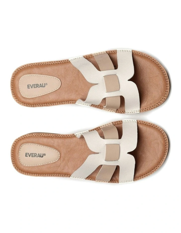 Leather Ultra Soft Flats in Nude image 5