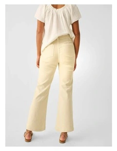 Dream Cotton Gauze Wide Leg Pant in White