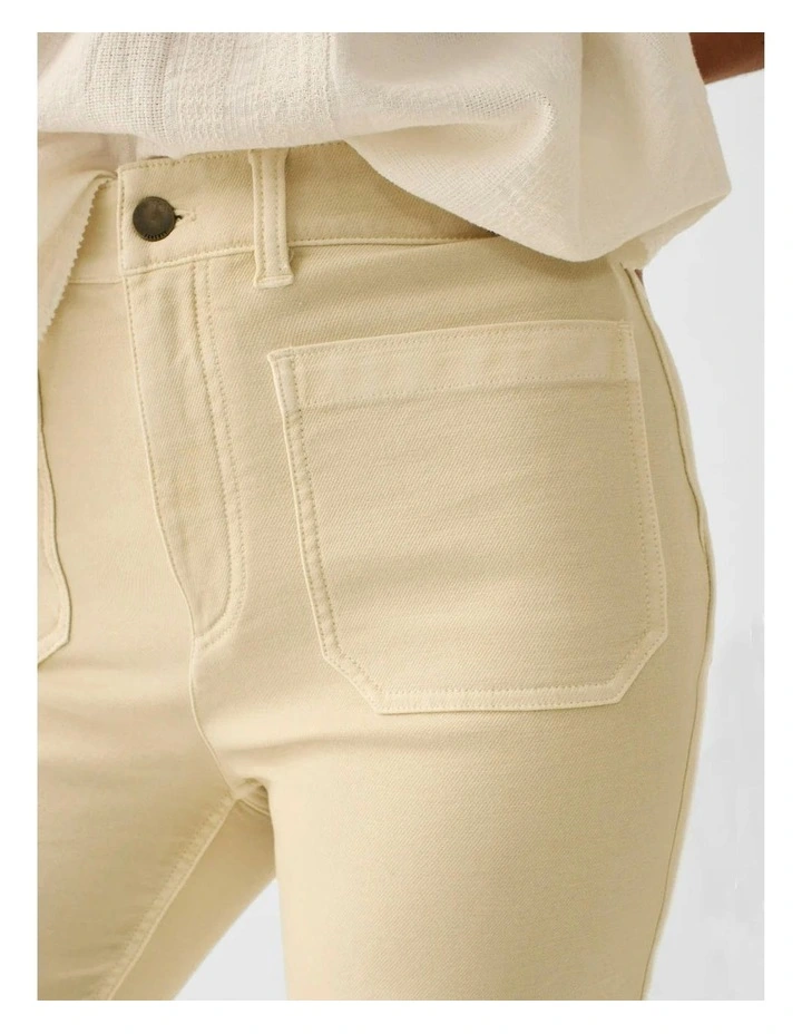 Dream Cotton Gauze Wide Leg Pant in White image 4