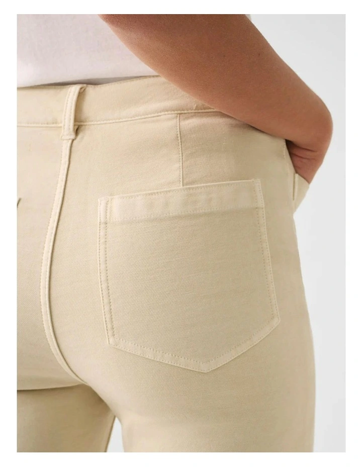 Dream Cotton Gauze Wide Leg Pant in White image 6