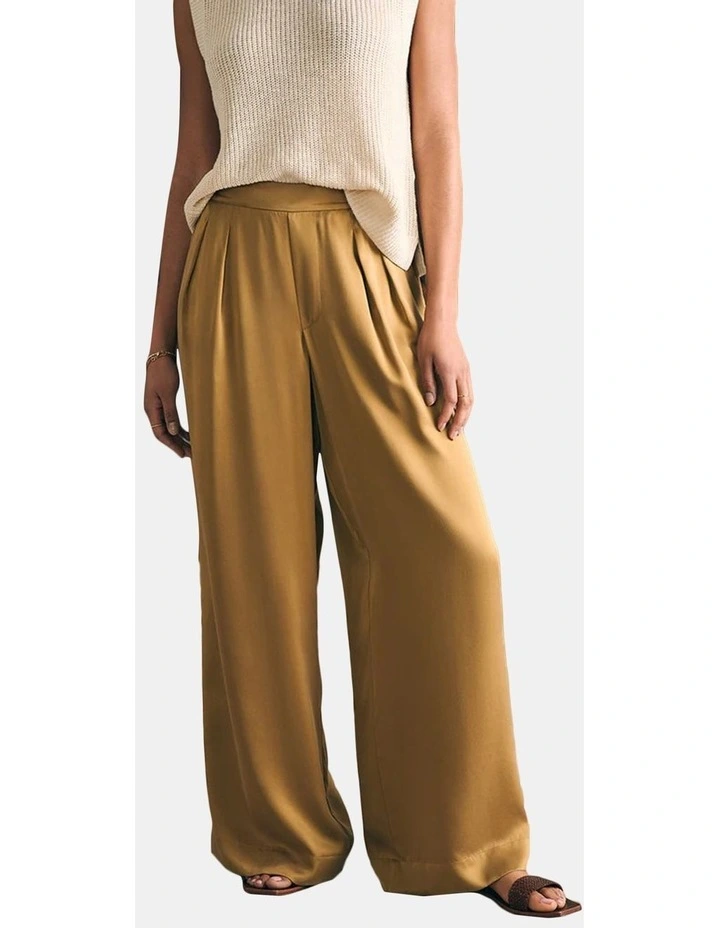 Stretch Terry Wide Leg Pant in Washed Black image 3