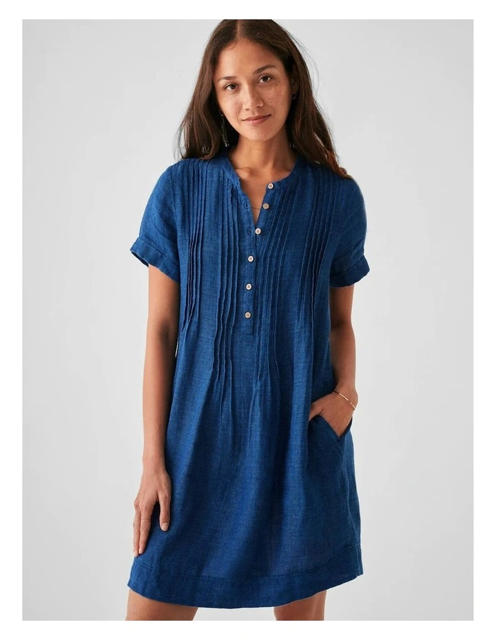 Gemina Basketweave Dress in Indigo image 2