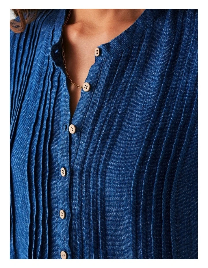 Gemina Basketweave Dress in Indigo image 4
