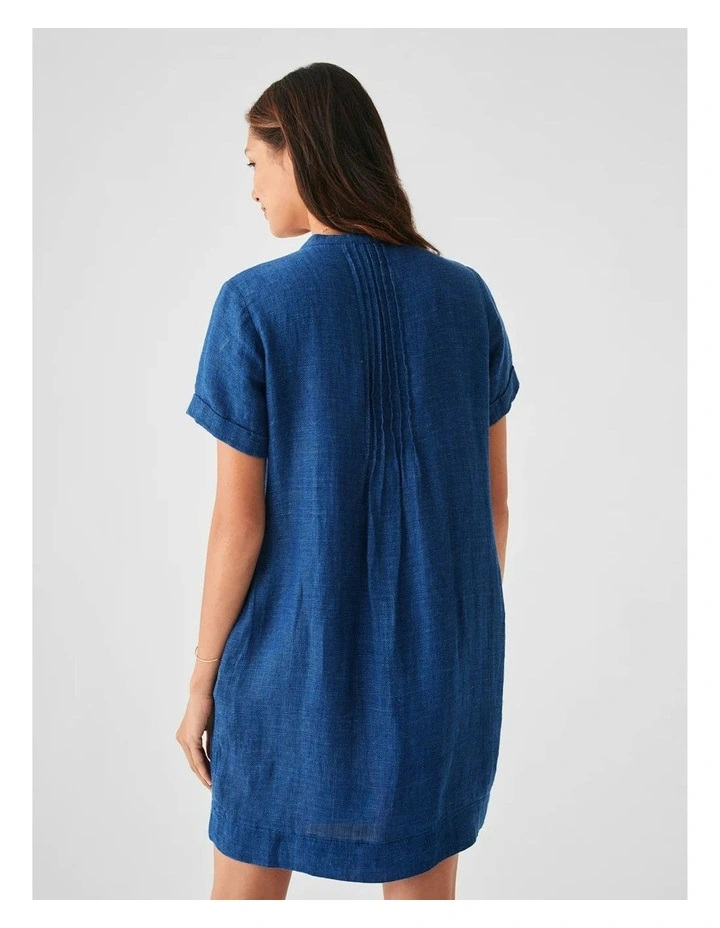 Gemina Basketweave Dress in Indigo image 5