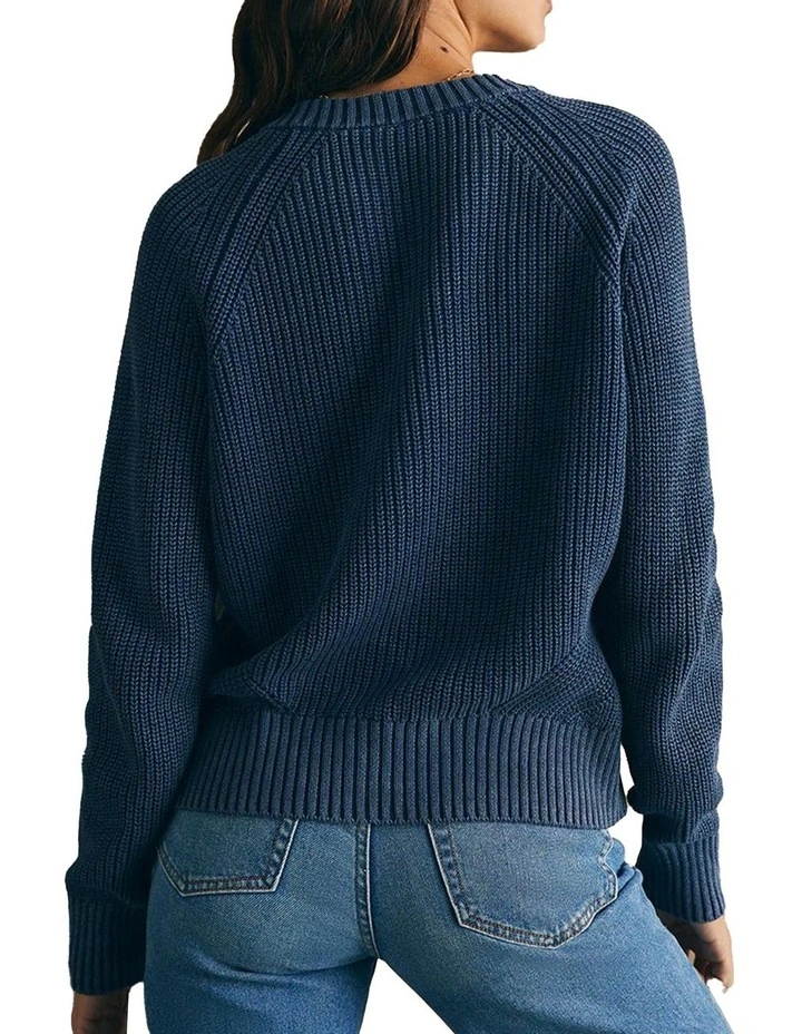 Sunwashed Fisherman Cardigan in Indigo image 2