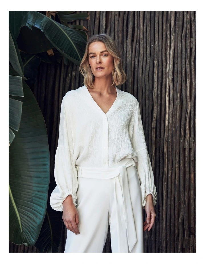 Ava Blouse in White image 7