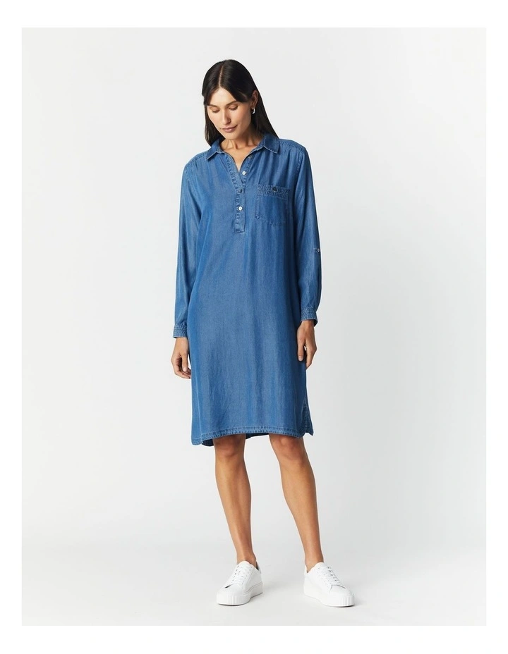Lidia Shirt Dress in Blue image 1