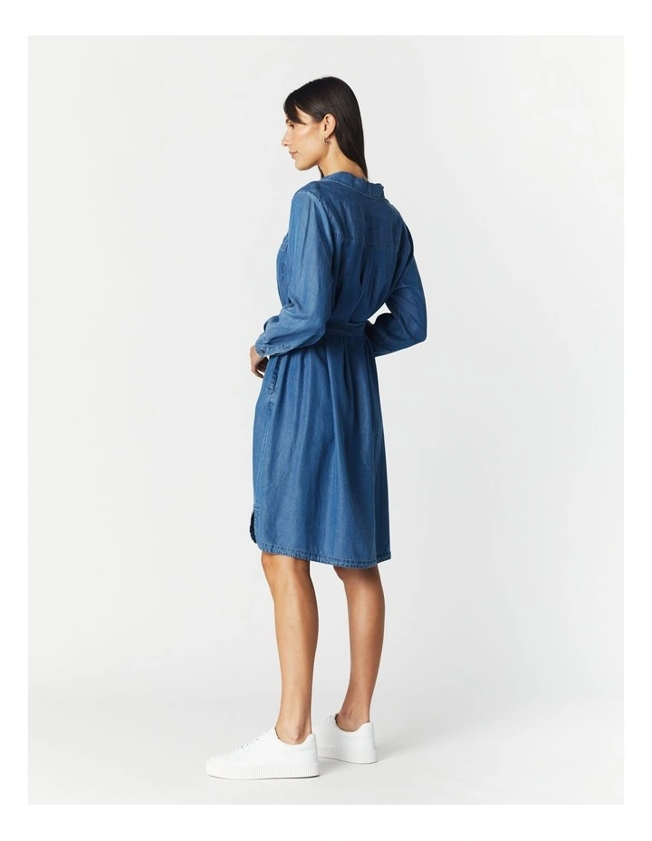 Lidia Shirt Dress in Blue image 2
