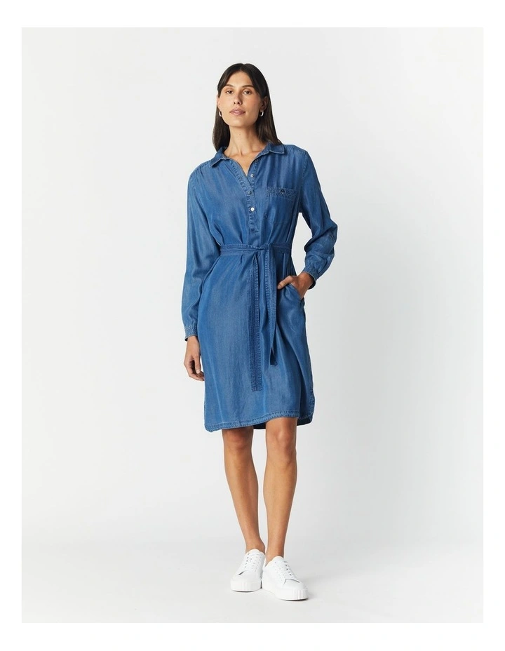 Lidia Shirt Dress in Blue image 6