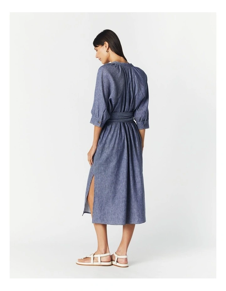 Catalonia Midi Dress in Denim Blue image 6