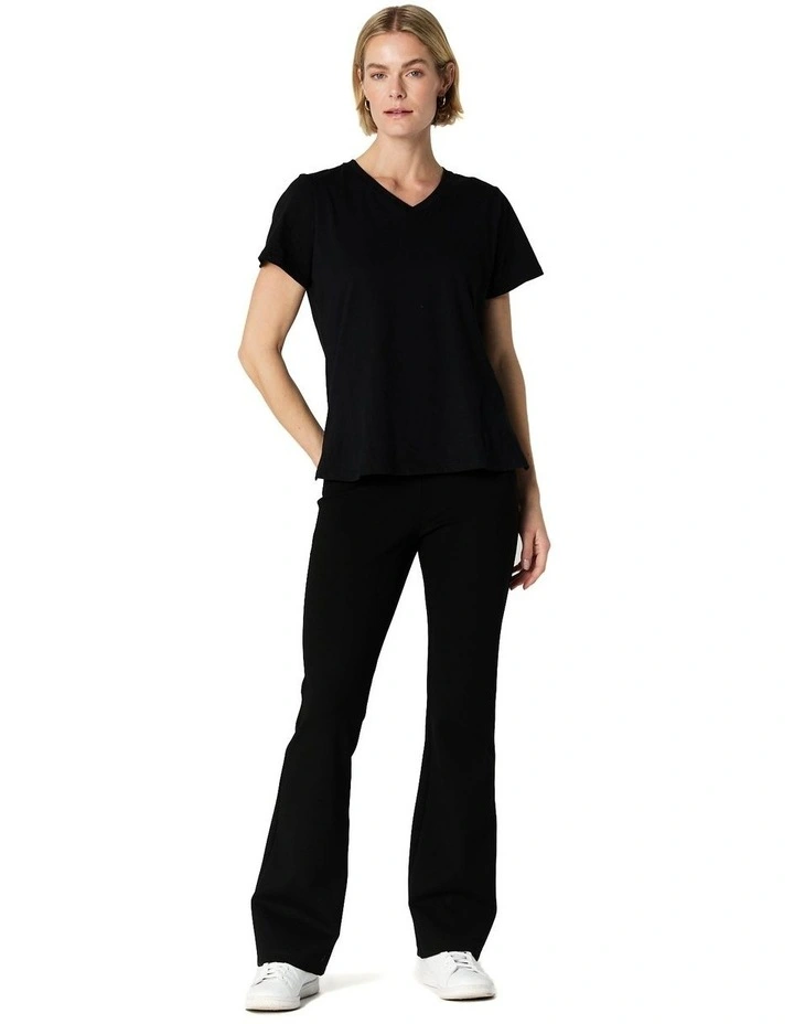 Bella Bootleg Pant in Black image 1