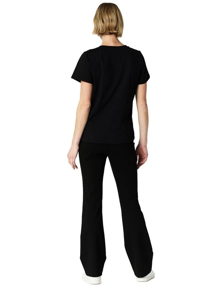 Bella Bootleg Pant in Black image 2