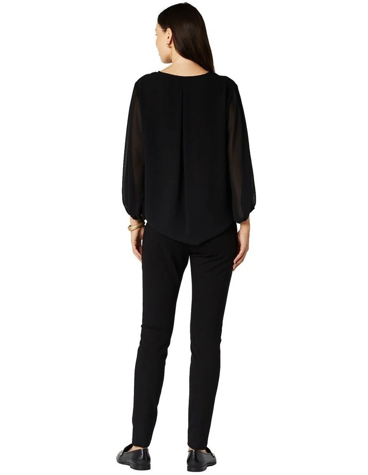 Phillipa Ponte Pant in Black image 2