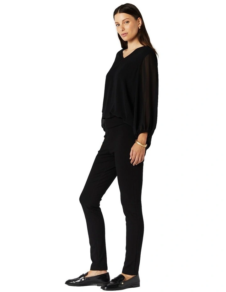 Phillipa Ponte Pant in Black image 3