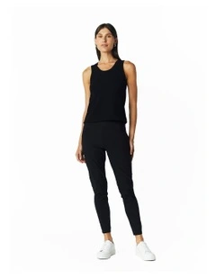 Rib Knit Tank in Black