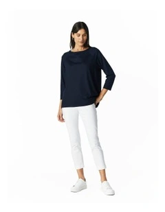 3/4 Sleeve Top in Dark Navy