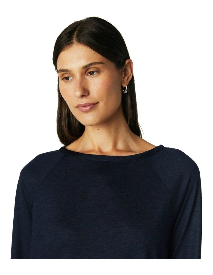 3/4 Sleeve Top in Dark Navy image 4