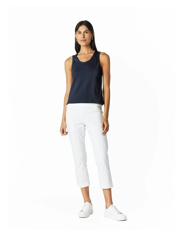 Rib Knit Tank in Ink image 1