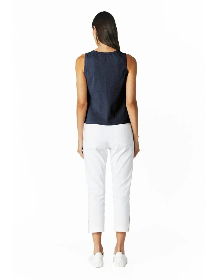Rib Knit Tank in Ink image 2