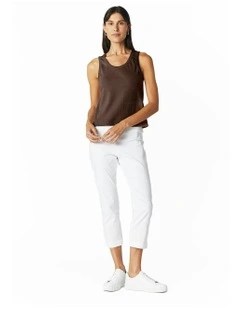 Rib Knit Tank in Chocolate