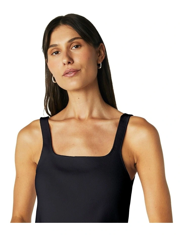 Scoop Neck Fitted Tank in Ink image 4