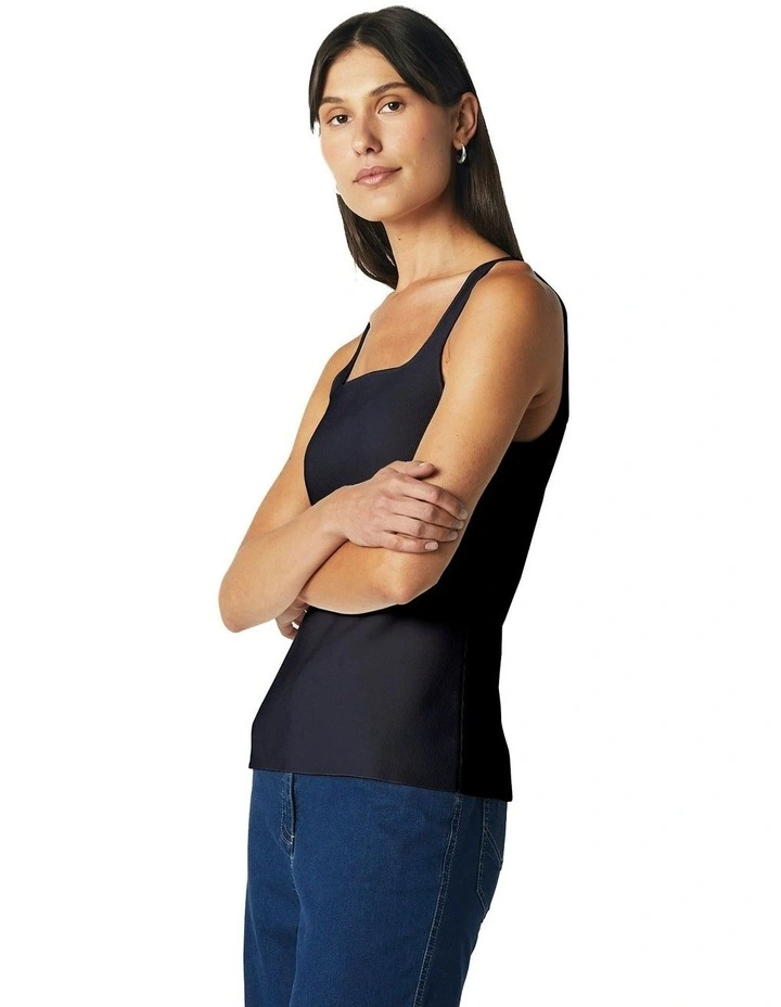 Scoop Neck Fitted Tank in Ink image 6